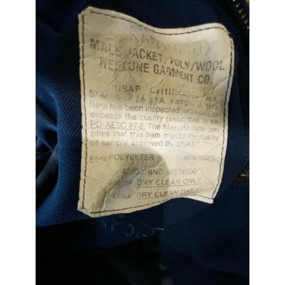 Air Force Military Uniform Wool Jacket Mens Large Long Sleeve Casual Minimalist - Picture 9 of 11